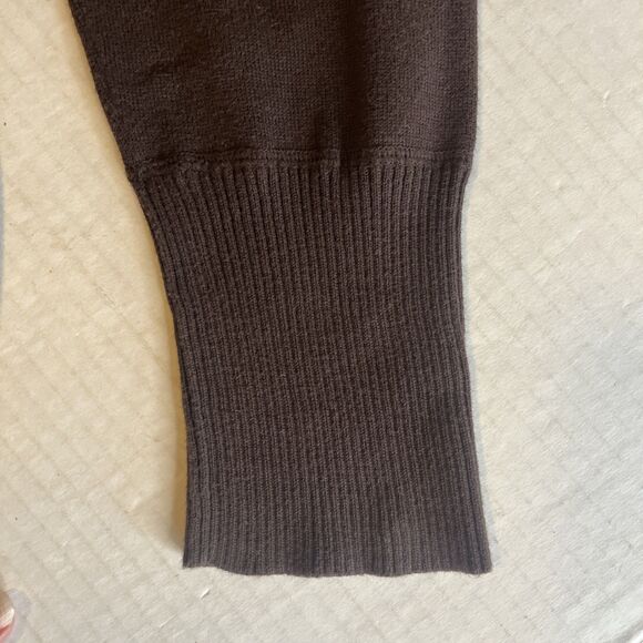 Cato Women’s XL Chocolate Brown Sweater Hood Kangaroo Pocket Cotton Blue Argyle - Picture 6 of 10